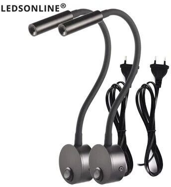 Uplift Picks 2 Piece Modern Wall Sconce Set Bedroom Bedside Lights black (eu Plug) nature White (4000k)