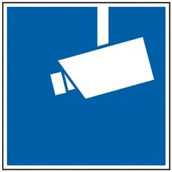 Schild I Hinweisschild Video-Infozeichen, Kunststoff, 200x200mm