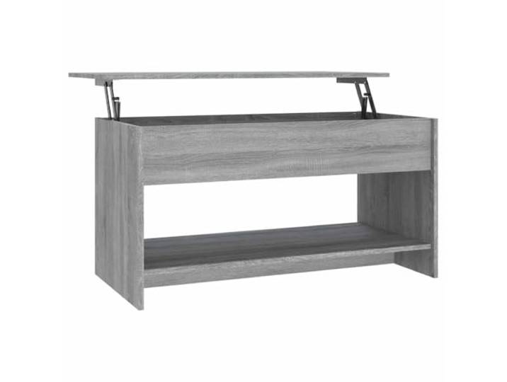 Tmriohed Couchtisch Grau Sonoma 102x50x52,5 cm Höhenverstellbar Höhenverstellbarer Wohnzimmertisch mit verdecktem Stauraum für Bücher und Magazinen im modernem Grauton.