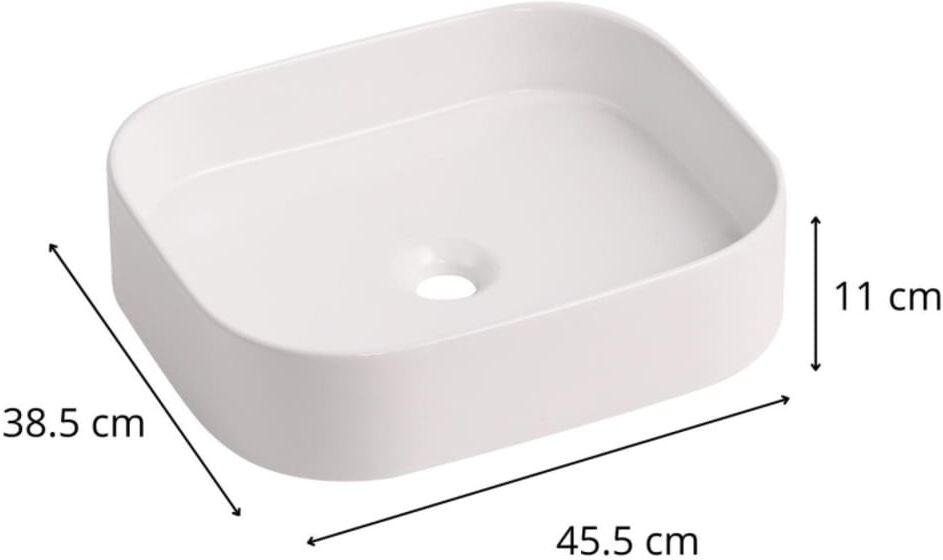 Mob In Lavabo sobre encimera rectangular de cerámica , 45x38cm
