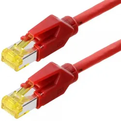 Tecline Patchkabel S/FTP, PiMF, CAT.6A ISO IEC, rot, 2,0 m