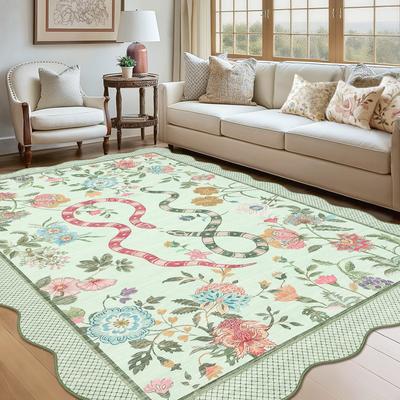 "Garvee Modern 10'X13'Area Rug,Pastoral Floral Snake Pattern Boho Rug - 2'3"" x 12' Runner"