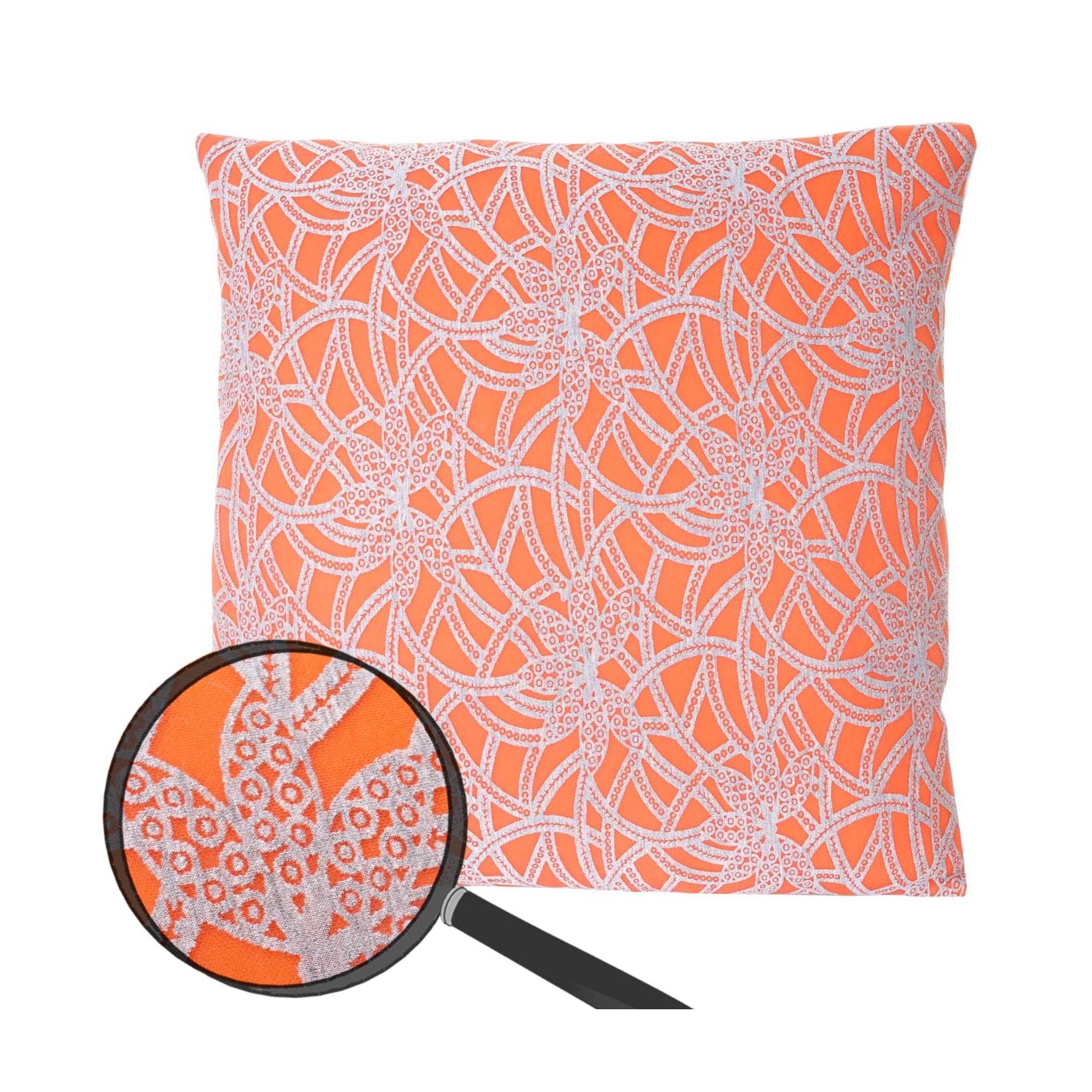 Zierkissen Barock, Sofakissen Deko-Kissen mit Füllung, orange 45x45cm