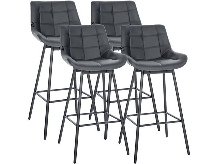 CLP Barhocker Weston (Set, 4er), 180° schwenkbar, mit Rückenlehne