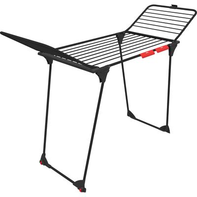 Wäscheständer VILEDA "Vileda KING Ultimate Wäscheständer", schwarz (mattes schwarz), B:174cm H:112cm T:57cm, Aluminium, Stahl, Wäscheständer, Extra dicke XXL-Leinen für faltenfreies Trocknen