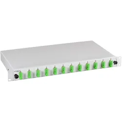 EFB ISB-SCDU-24-4-GR-ABA INFRALAN® Spleißbox ausziehbar SC, 48 Pigtails abgesetzt / 24 Kupplungen, OM4 ISBSCDU244GRABA