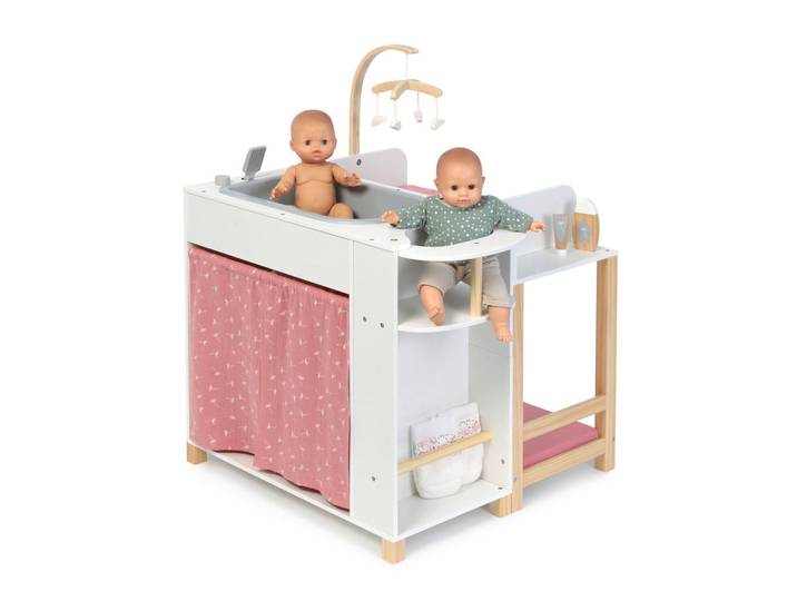 Musterkind Puppenwickelkommode Viola, Natur, Weiß, Altrosa, Holz, 60x87x70 cm, EN 71, CE, Spielzeug, Kinderspielzeug, Puppen & Puppenzubehör, Puppen