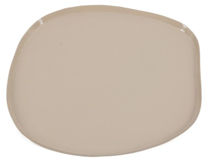 HomeBound metalen dienblad zandbeige glanzend
