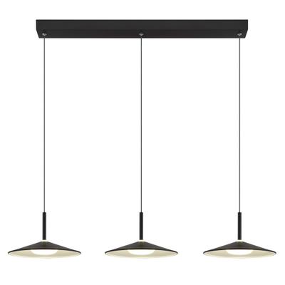 GLOBO LIGHTING Hängeleuchte "LAMPONE", schwarz (schwarz matt), H: 150cm, 1 Stk., Leuchten, Hängelampe Metall weiß Acryl opal Esszimmer Esstisch, Hängeleuchte
