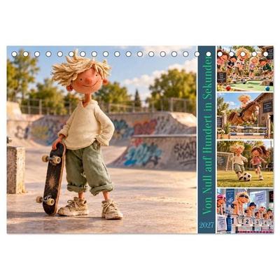 Von Null auf Hundert in Sekunden (Tischkalender 2027 DIN A5 quer), CALVENDO Monatskalender
