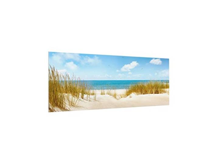 Spritzschutz Glas - Strand an der Nordsee 50 x 125cm Panorama Sicherheitsglas