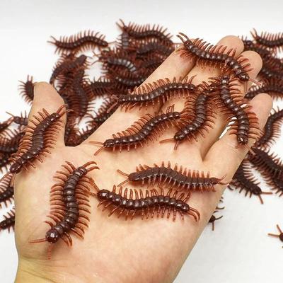 Uplift Picks Realistic Halloween Fake Bug Prank Toy Set centipede 48 Pcs