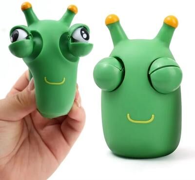 JoyToys Funny Worm Stress Toy Eye Popping Squeeze Stress Toy For Kids & Adults Funny Worm Stress Toy Eye Popping Squeeze Stress Toy For Kids & Adults