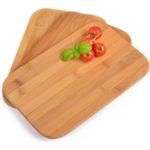 Gräwe Schneidebrett 231.3 aus Bambus, 23 x 15cm, braun, Frühstücksbrettchen Set, 3 Stück