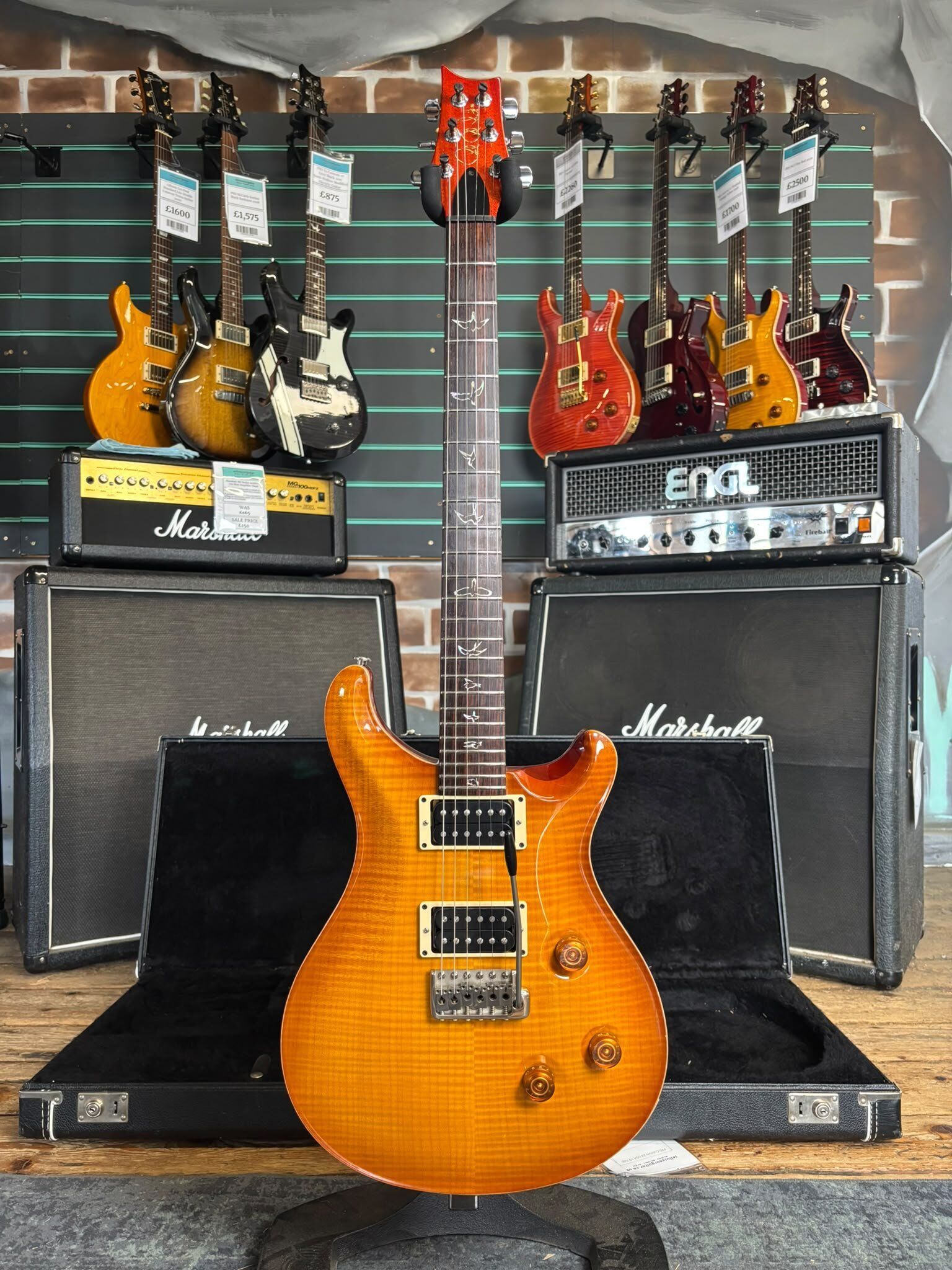PRS Custom 24 10 Top Amber USA 2009 Electric Guitar   Amber - Refurbished
