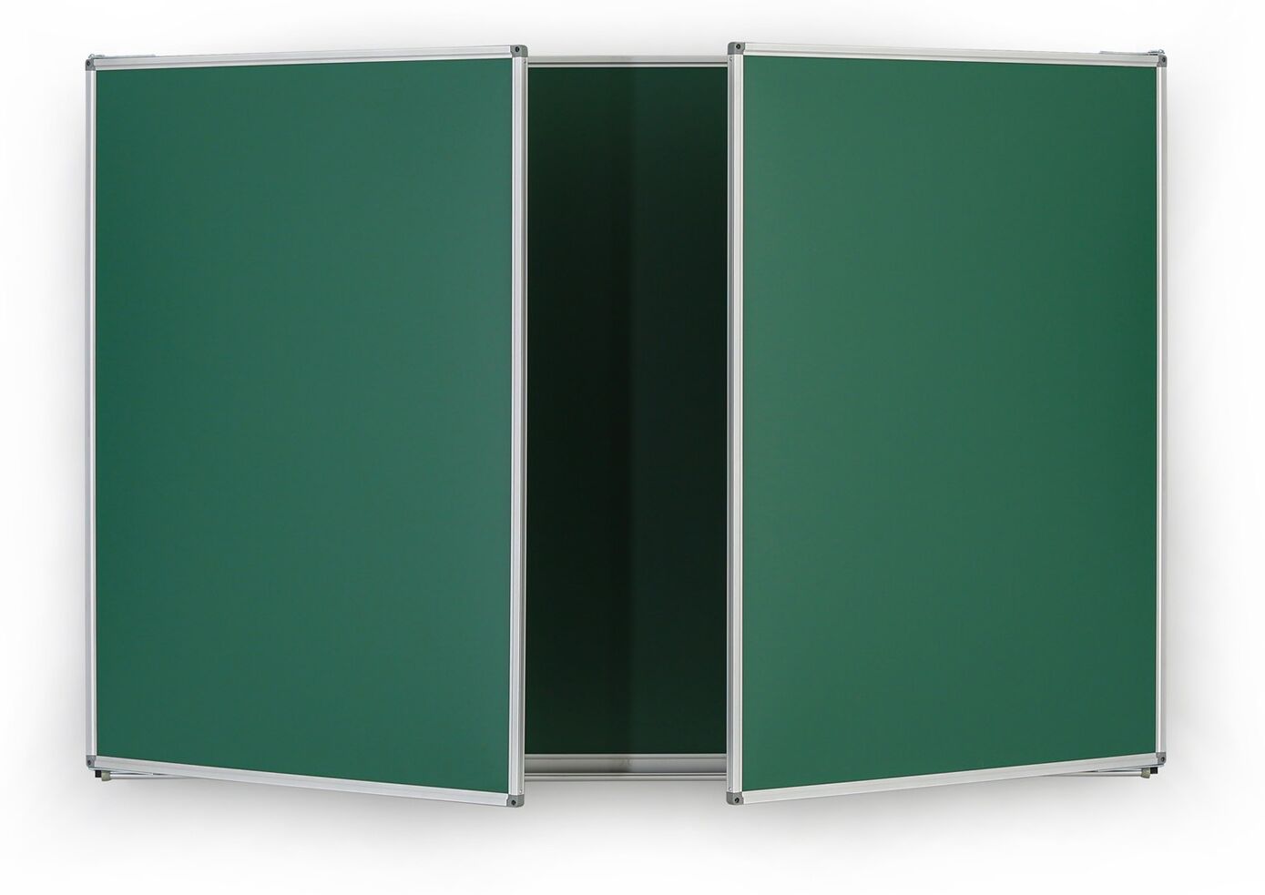 B2B Partner Klappbare grüne Keramik-Kreidetafel, magnetisch, 3000 x 1000 mm