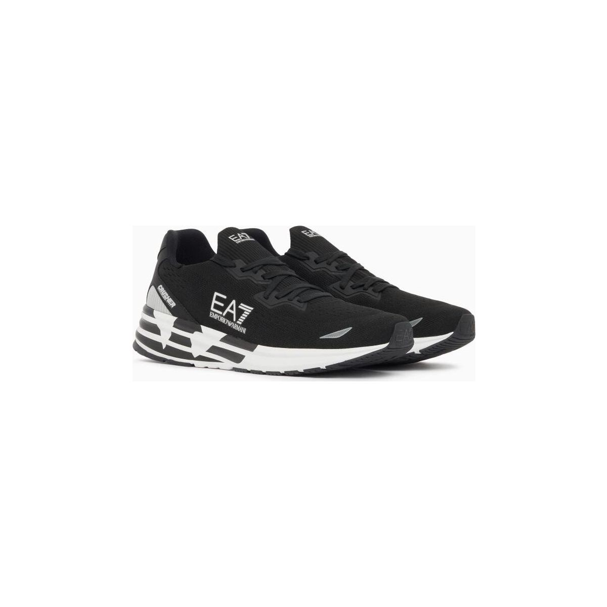 EA7 Sneaker - Sneaker Crusher Distance Knit 2.0 Knit + TPU black+silver (MC032) 10 7X000652 AF18639-MC032-10