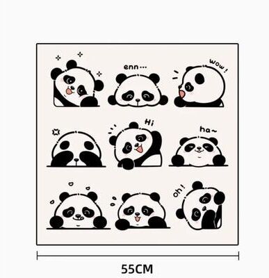 Uplifted Finds Stability Control Pet Grooming Wrap panda 55 X 55 Cm
