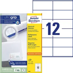 AVERY Zweckform Etiketten 3424 weiß 105,0 x 48,0 mm - 1.200 Stück