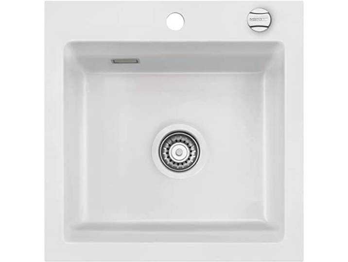 Flächenbündige Spüle KARA 51 F in POLAR mit Excenterbetätigung/ab Schrankbreite 50 cm/Einbauspüle