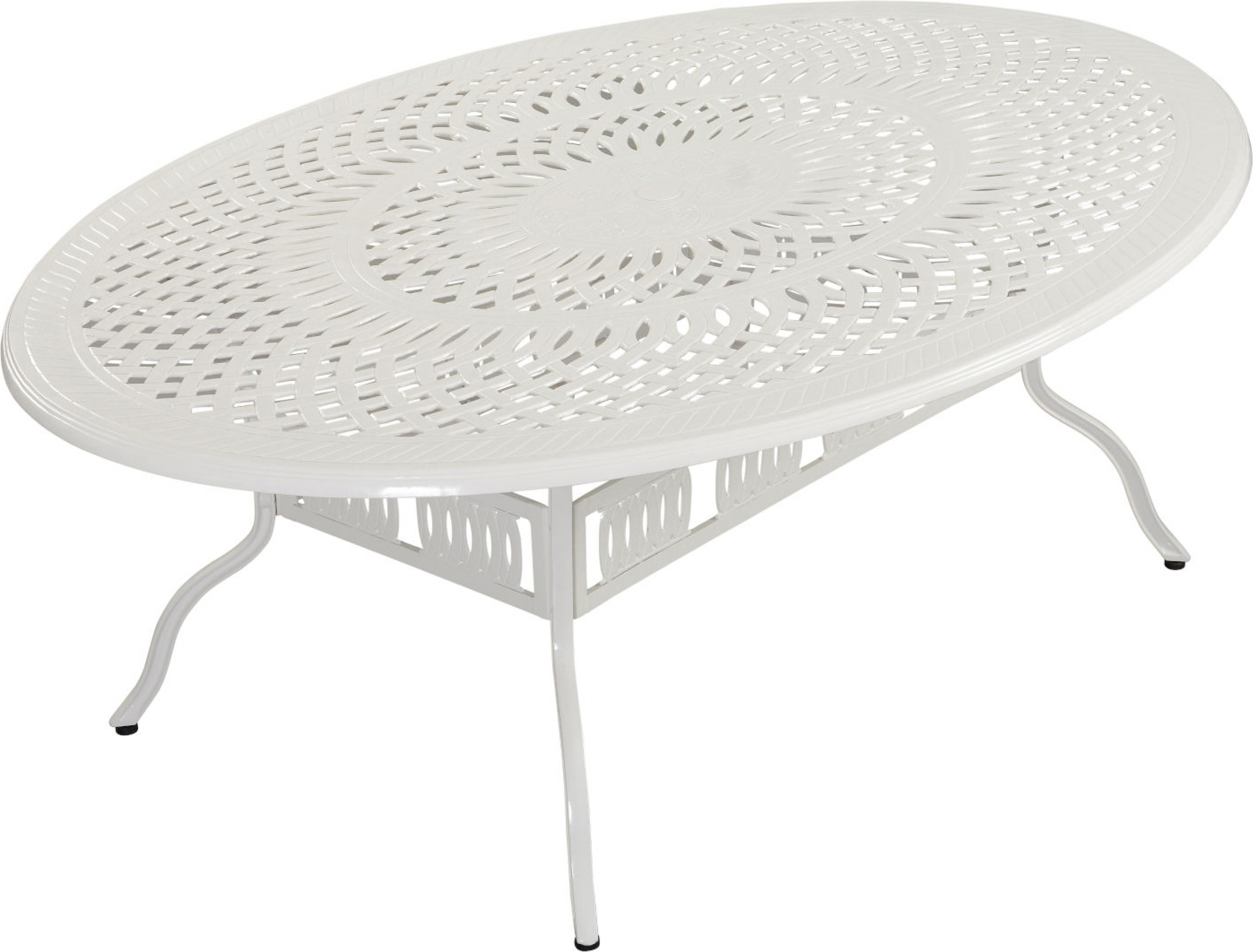 Inko Gartentisch Tisch Terrassentisch Alu-Guss weiß Form/Größe nach Wahl 167x116x74 cm