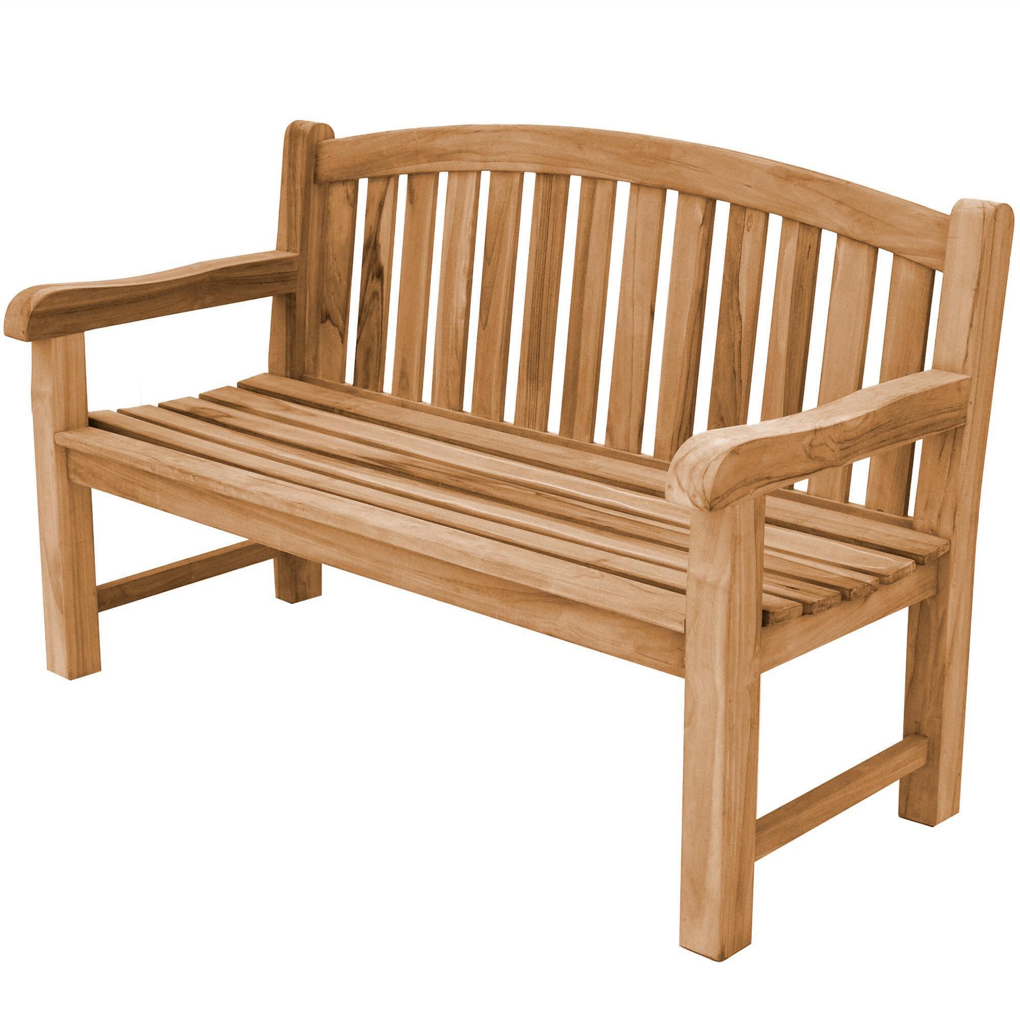 XXL Parkbank Bari Teak Massivholz extra stark - Breite: 150 cm