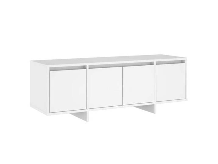 &Mode Meuble TV Bas sur Pieds - Table de Télévision Blanc 120x30x40 5 cm - Bois d'ingénierie Sale45467