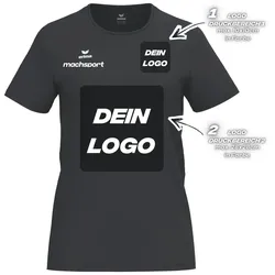 Erima Damenlaufshirt Intro Funktionsteamshirt, schwarz - 34