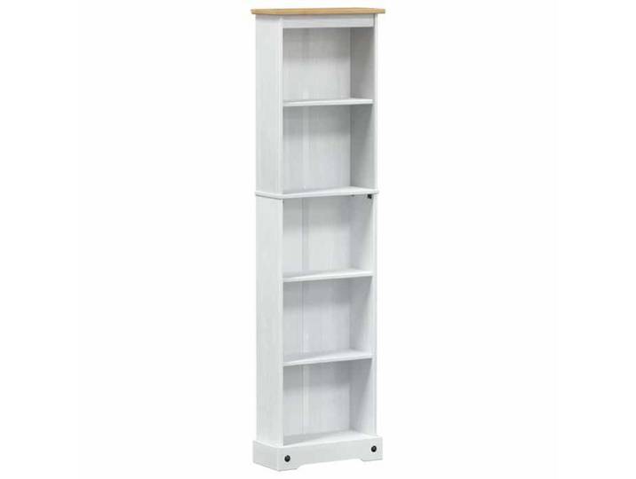 NEUF Colonne Étagère salon - Bibliothèque - 46 x 20 x 170 cm - Pin massif - Blanc 586569