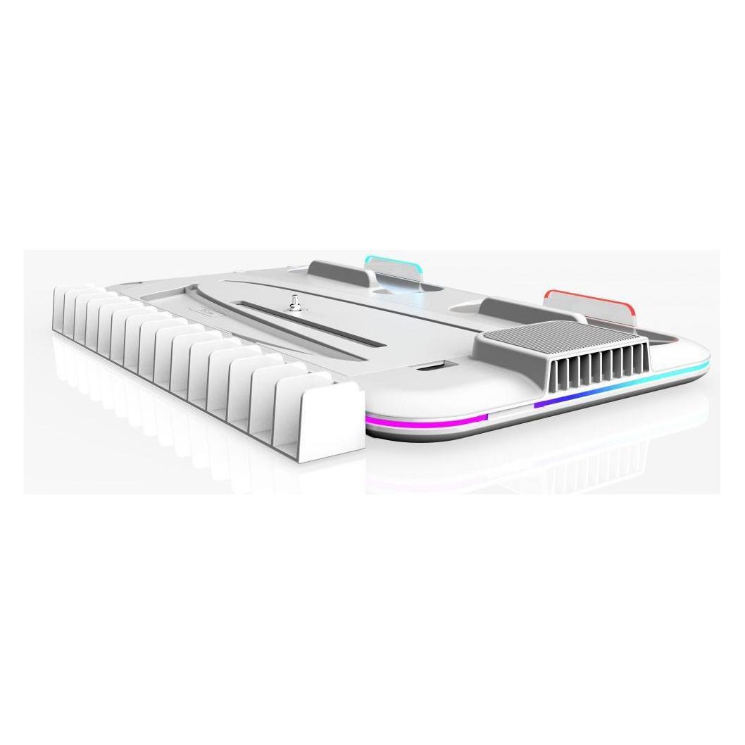 iLike DZ504 Slim Multi Dock Station for Play Station 5 PS5 Controllers with Cooling fas&RGB (PS5) (ILIKE)