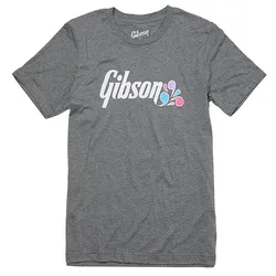 Gibson Floral Logo Grey XS - T-Shirt