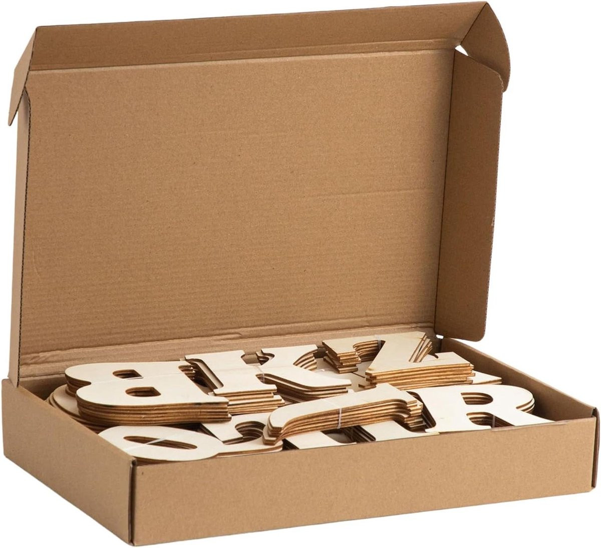 Houten Letters Knutselset Alfabet Letters Hout voor Huisdecoratie DIY - 156 stuks - 4 inch