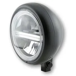 HIGHSIDER pro 5 3/4 Zoll Scheinwerfer Pecos Typ 6 LED Schwarz Untere Befestigung, Mit TFL