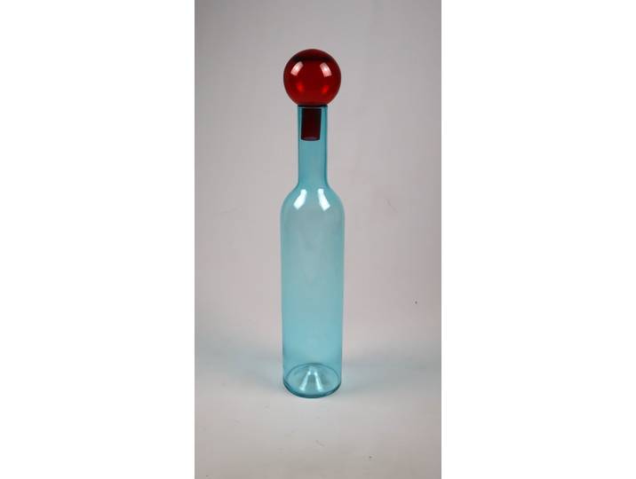 Dekovase AM DESIGN aus Glas , blau, B:14cm H:77cm, Glas, Vasen, Dekovase, BxH: 14x77 cm