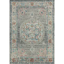 TEPPICH Outdoor Orientalisch LIMMAT Polypropylen Grau 120 x 170 cm