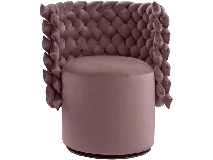 Sessel CALIA ITALIA GIUGGIOLA Extravaganter Designsessel , rosa, B:70cm H:81cm T:62cm, 100% Polyester, Sessel, Sessel, Drehsessel, wahlweise mit Drehfunktion