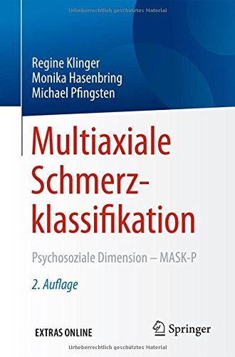 Regine Klinger - Multiaxiale Schmerzklassifikation: Psychosoziale Dimension - MASK-P - Preis vom 30.09.2026 09:01:18 h