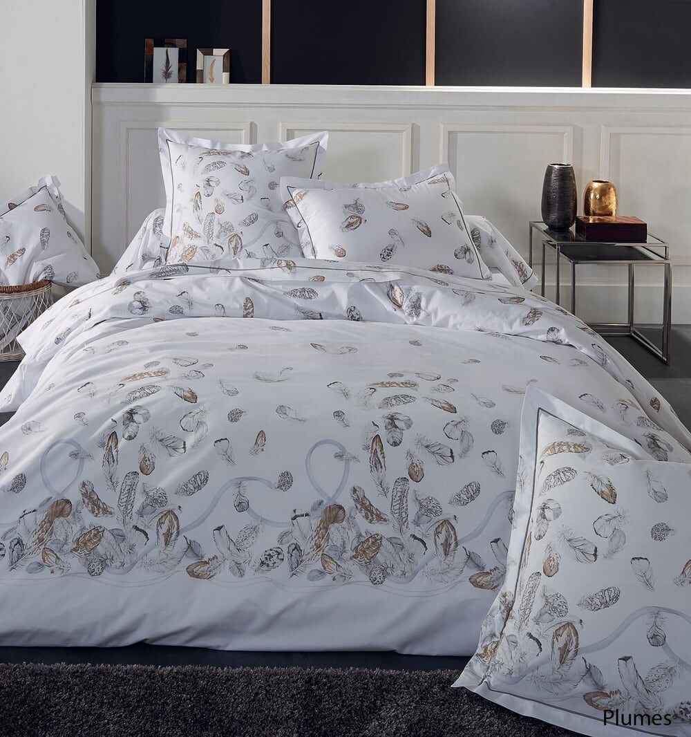 Home Maison Funda nórdica con estampado de plumas