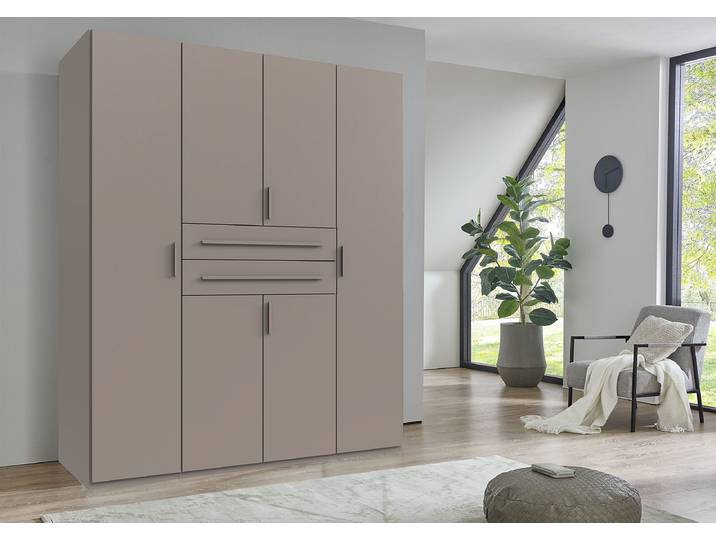 Drehtürenschrank Digit Typ A 180cm Grau/Beige/Saharagrau