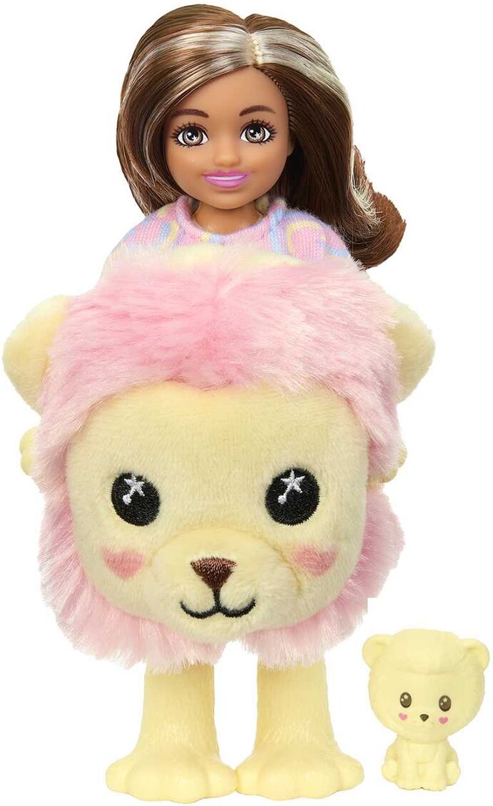 Barbie Chelsea Cutie Reveal Muñeca con disfraz de león.