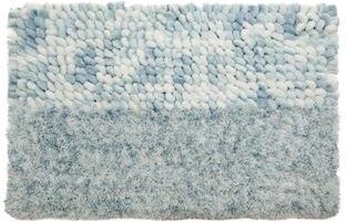 IH Casa Decor Poly-Cotton Handwoven Bath Mat Blue - Tonal