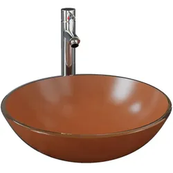 vidaXL, Waschbecken, Gemmrigheim (Silberner Wasserhahn) (420 mm, 420 mm)