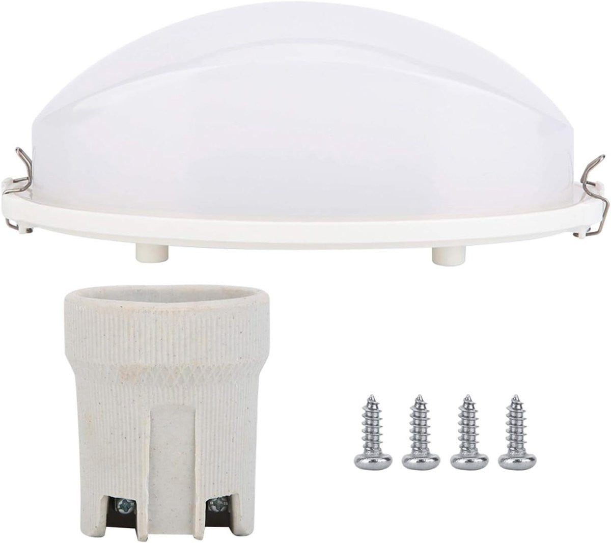 Allecto Explosiebestendige Sauna Lampenkap - Witte Plastic Dome voor Stoomkamers