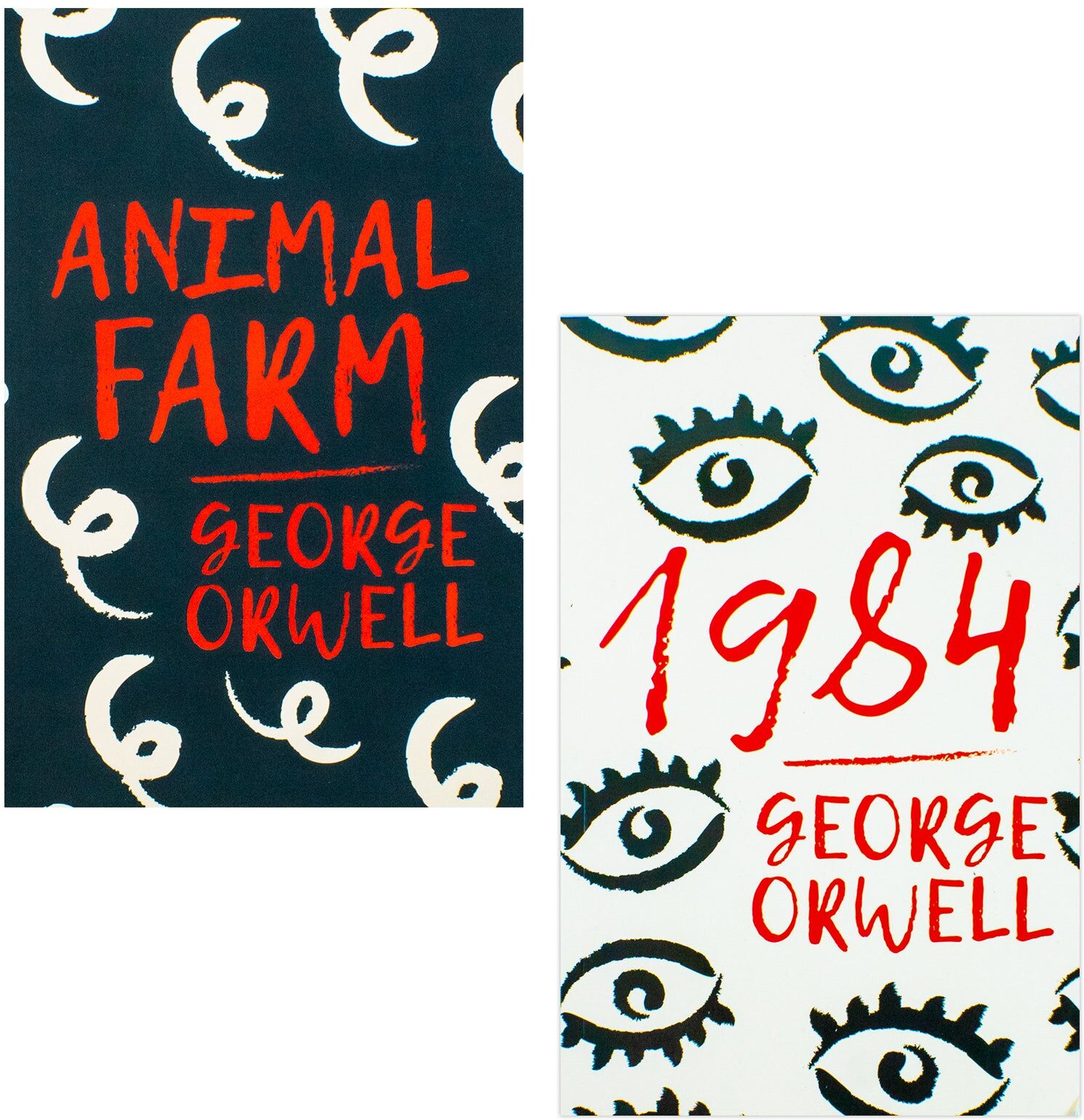 Classic Editions George Orwell 2-Book Collection Set: 1984 and Animal Farm   Classic Dystopian Novels