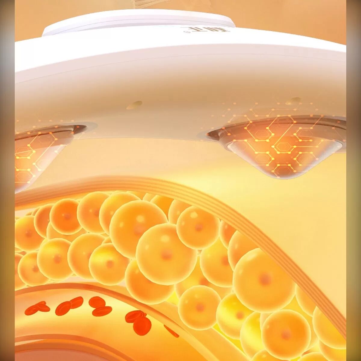 INF Pulsierendes Wärme-Lendenmassagegerät – Mittelfrequente Pulsation, einstellbare Wärme von 40 °C bis 45 °C,