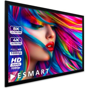 ESMART Beamer-Leinwand Professional MIRALE GRAU, 133 Zoll, 295 x 165 cm, Format 16:9, Tageslicht-Rahmenleinwand