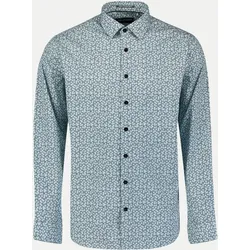 Hemd aus Stretch-Popeline Blau XXL
