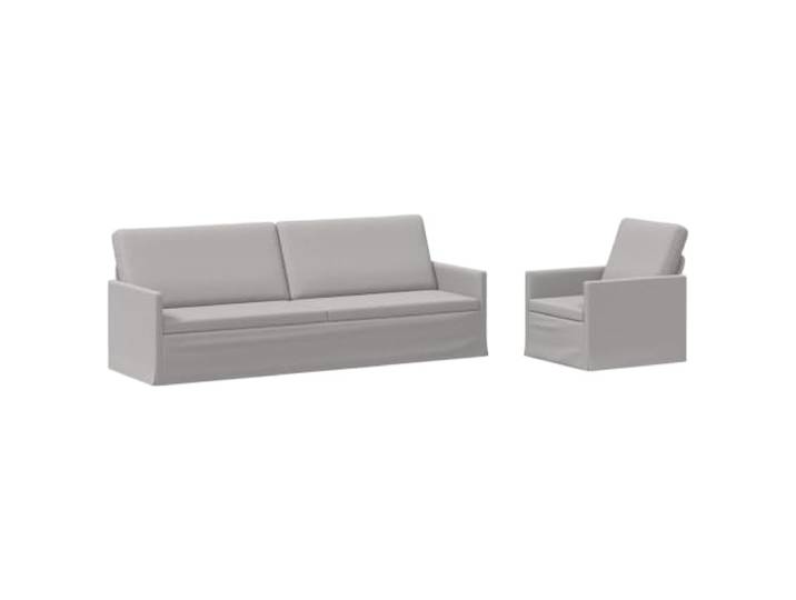 vidaXL Sofa-Set 2 pcs Wolkengrau Stoff