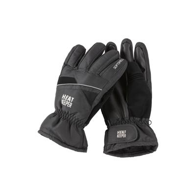 Skihandschuhe HEATKEEPER "MEN SKI GLOVES PRO", Herren, Gr. S/M, schwarz, Strick, Materialmix, Handschuhe, Thermo-Handschuhe mit höchstem Komfort
