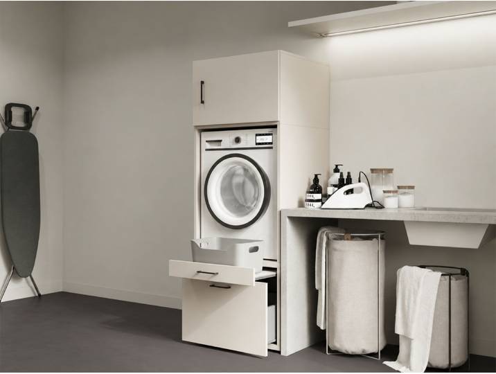 Meuble WASHING 1 machine cachemire avec 1 surmeuble